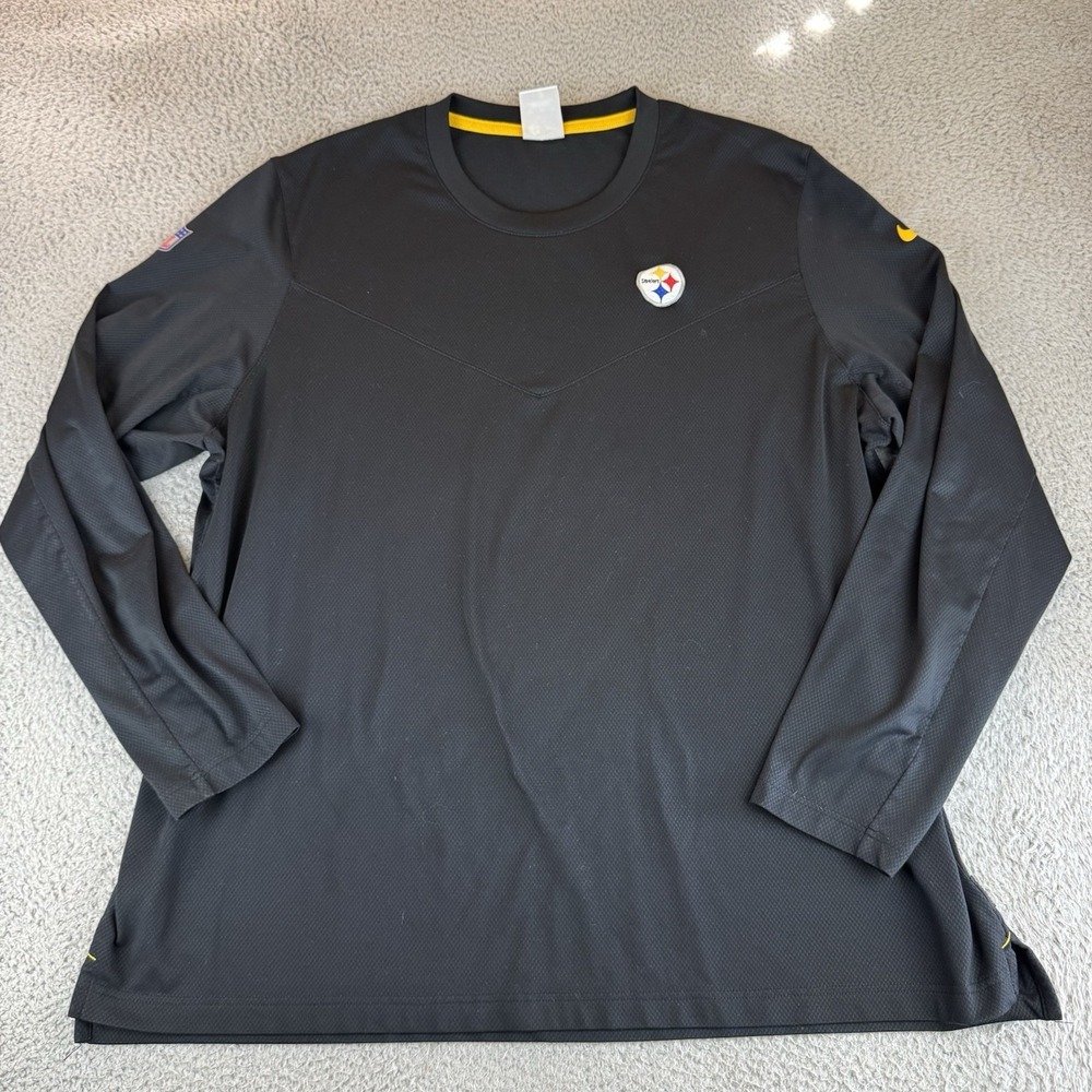Pittsburgh Steelers Nike Black Sideline Coaches Long Sleeve Top Size Mens 3xL